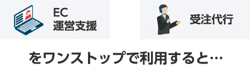 EC運営支援 + 受注代行をワンストップで利用すると