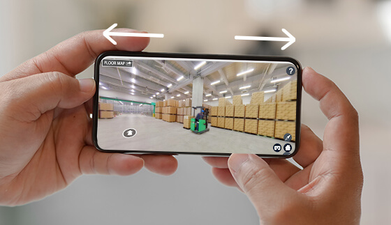 スマホ・タブレットを使って見学する場合